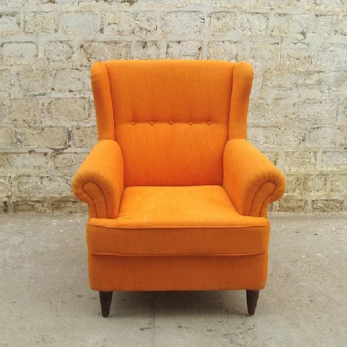 High Back Wooden Wing Chair