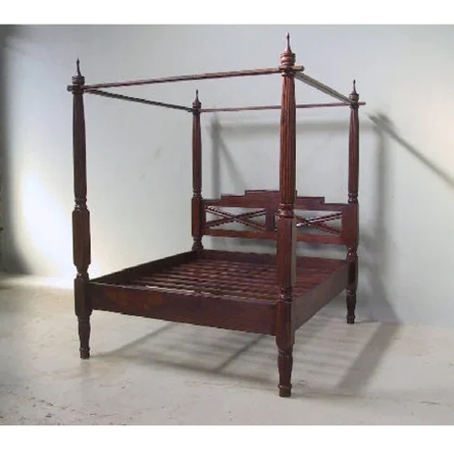Artistic Wooden King Size Poster Bed