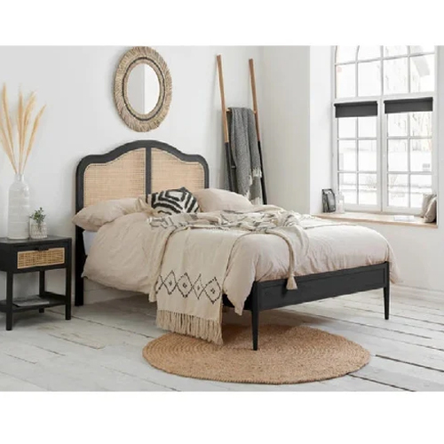 Artistic Rattan Cane Sheesham Double Bed