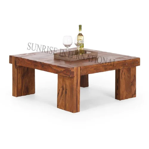 Bohemian Style Handmade Wooden Square Coffee Center Table