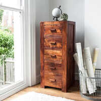 Solid Sheesham Wooden Drawer Chest Cabinet