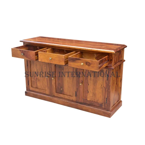 Big Wooden Sideboard Cabinet With Iron Fitting And Hand Carving