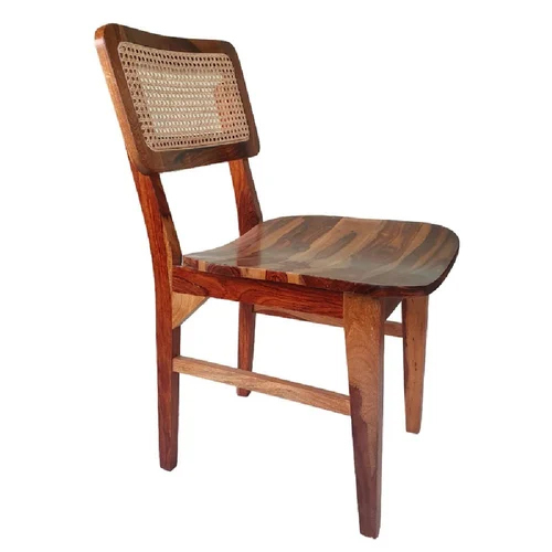 Mid Century Wooden Chandigarh Dining Chair With Cane Rattan