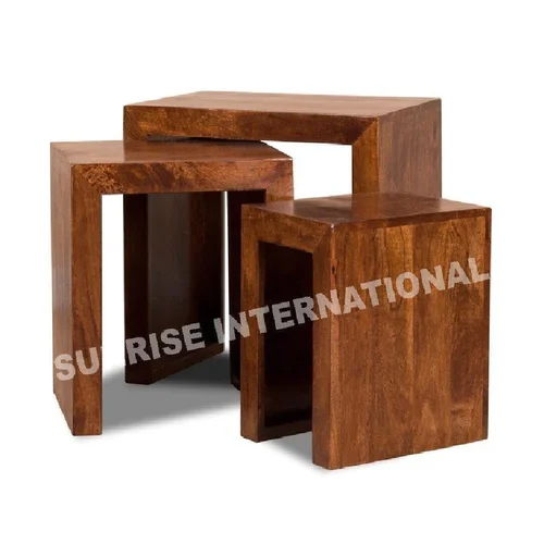Contemporary Wooden Nesting Table