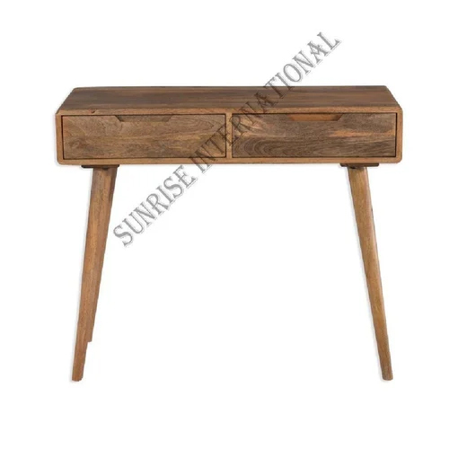Handmade Wooden Console Table In Retro Style