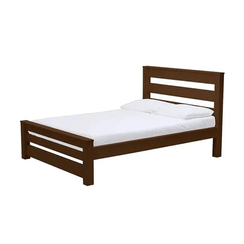 Contemporary Style Solid Sheesham Wood Double Bed