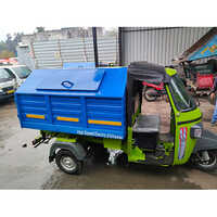 Three Wheeler Garbage Tipper - Iron Material, Compact Size For Urban Use | Full Trailer Design, Trolley Storage Functionality