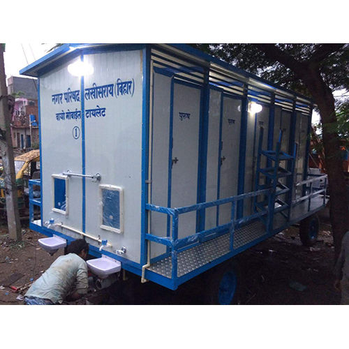 White 10 Seater Mobile Toilet