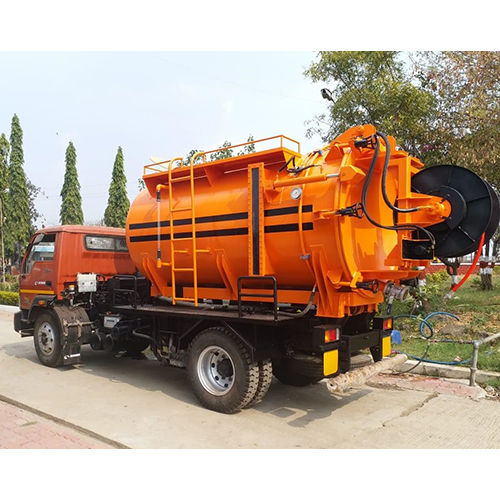 Orange Truck Mount Jetting And Suction Machine