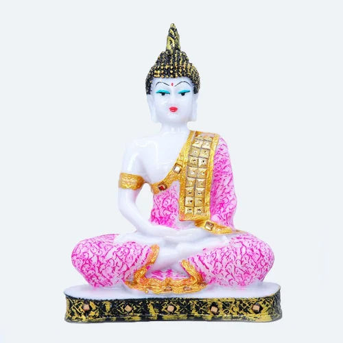 Polyresin Sitting Buddha Idol Handcrafted Statue Showpiece