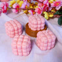 Gw Creations Strawberry 3d Cube Scented Candles - Color: Pink
