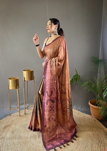 SATIN COTTON SAREE -1