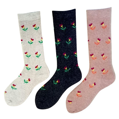 Multicolor Ladies High Length Socks