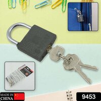 Iron Pad Lock - Brass Core, 37mm Waterproof Antirust Anti-theft Design | Thickened Spray Black Finish, Includes 3 Keys For Home And Outdoor Use