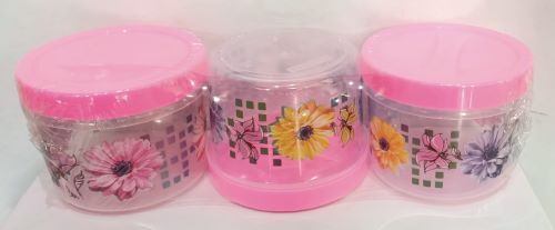 Reva Containers 1000 .3 Pcs Set - Color: Pink