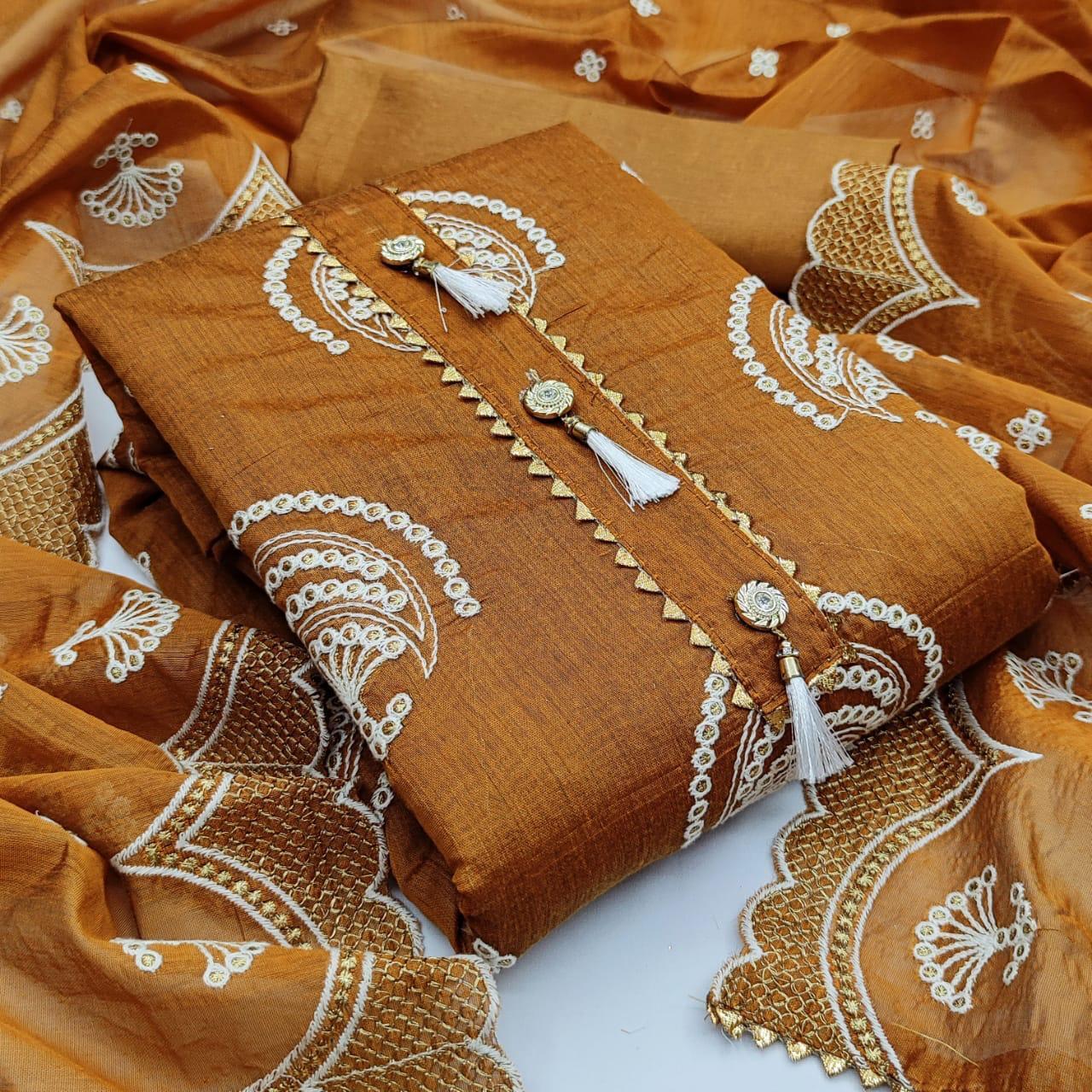 New Embroidered Work Dress Material