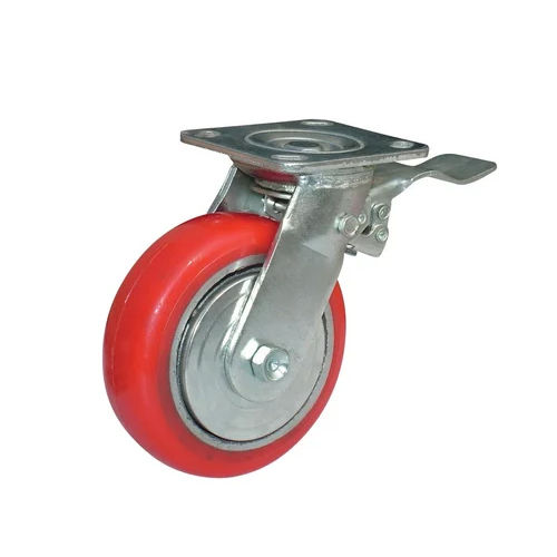 Red Heavy Duty Pu Caster Wheels