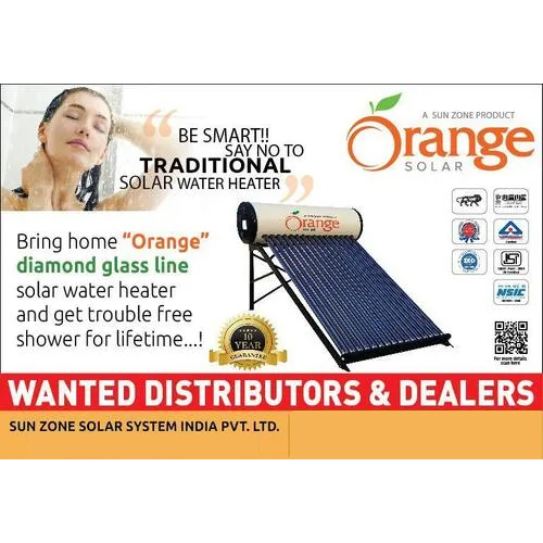 Orange Solar Water Heater