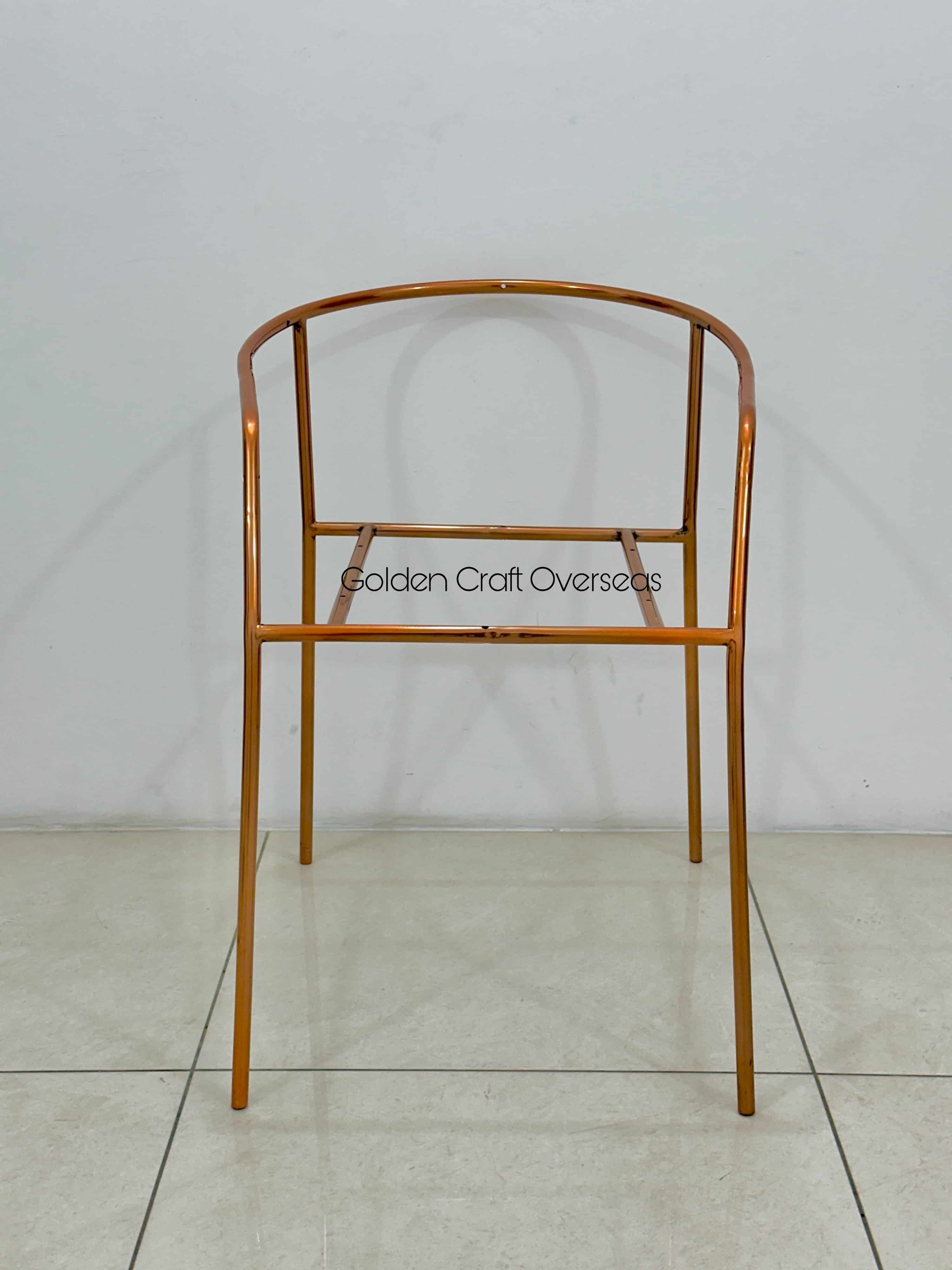 Sofa Chair frame in stainless steel Rose Gold TPR finish customized