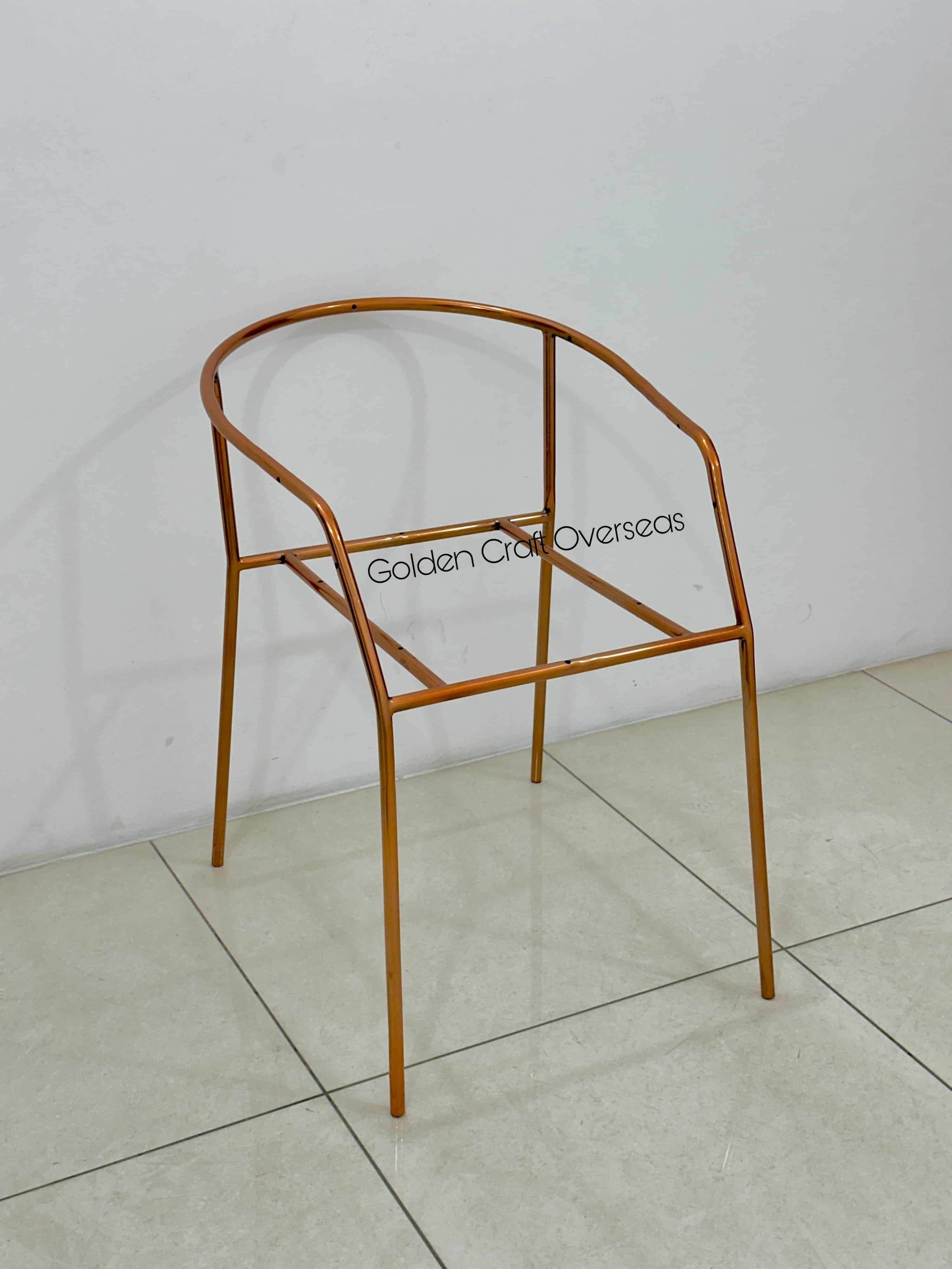 Sofa Chair frame in stainless steel Rose Gold TPR finish customized