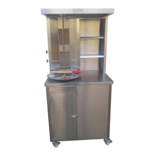 Stainless Steel Chicken Shawarma Machine With Cabinet