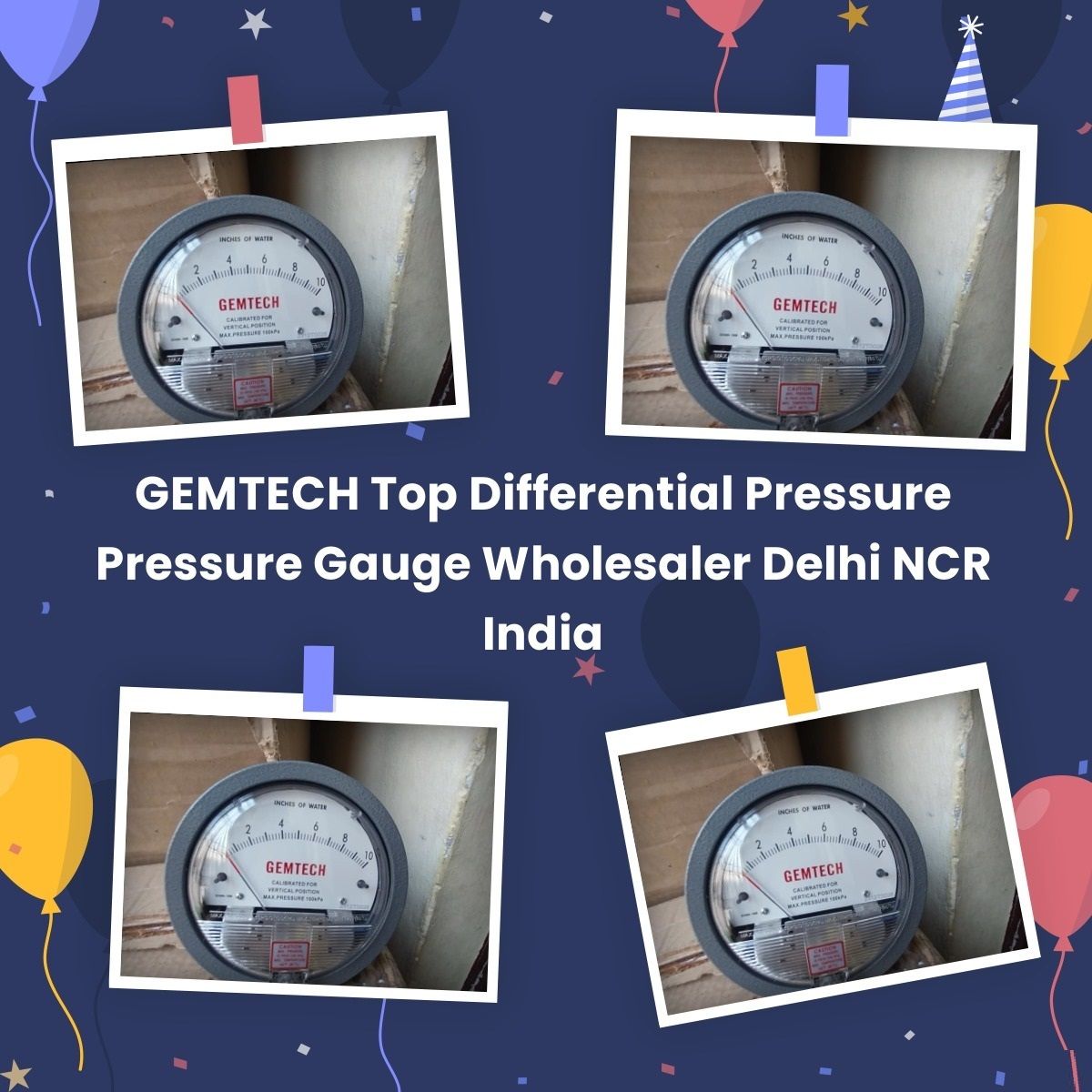 GEMTECH Differential Pressure Gauge Wholesaler Near Maharaja Agrasen Hospital