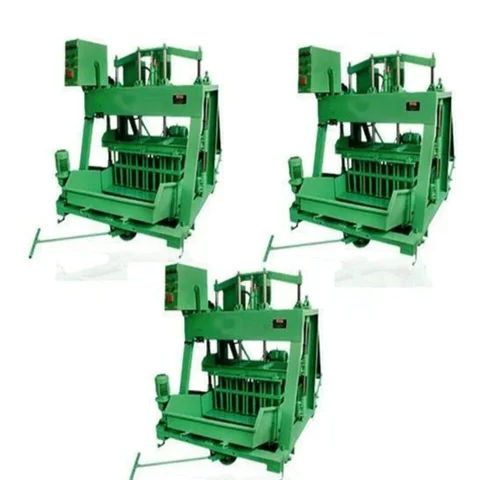 Green Fully Automatic Double Vibrator Block Making Machine