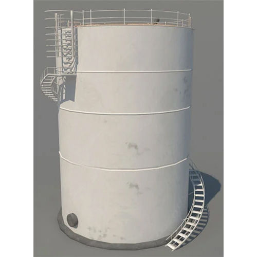 Polished Mild Steel Cylindrical Oil Silos