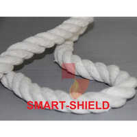 Twisted Ceramic Rope - High-quality Fiberglass, Standard Size, Elegant White Color | Coated Surface Treatment, Heat-resistant & Ideal For Industrial Applications