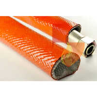 Silicone Cable Sleeve - E-type Fiberglass, Standard Size, Orange | Withstands 1650 C For 20 Minutes, Excellent Flame & Abrasion Resistance