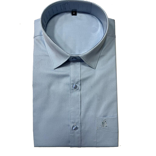 Corporate Uniform Shirt - Full Sleeves, Grey Color | Washable Fabric for Men