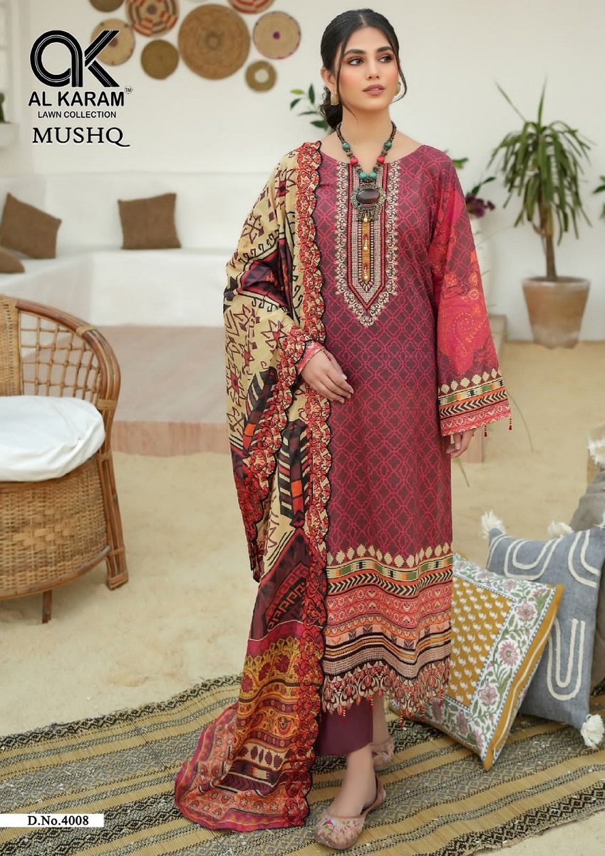 Al Karam Mushq Vol-4  Dress Material