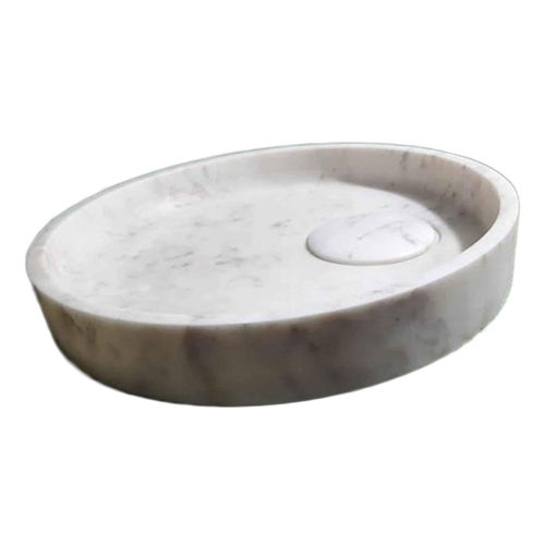 Black Round Shaped Marble Wash Basin