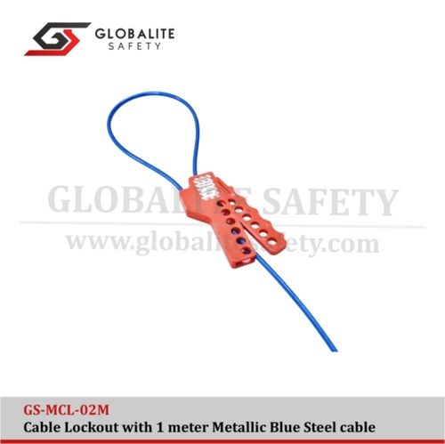 Red Globalite Safety - Cable Lockout With Metallic Cable - Gs-mcl-02m