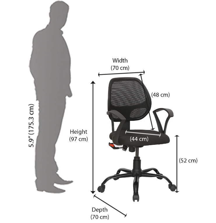 Mustang Mid Back Mesh Chair