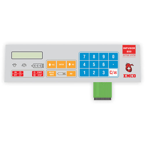 Infusor Flexible Membrane Keypads Application: Electric Products