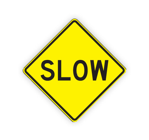 Yellow Slow Reflective Signs