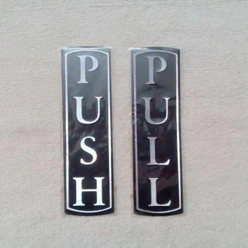 Printed Push Pull Stickers