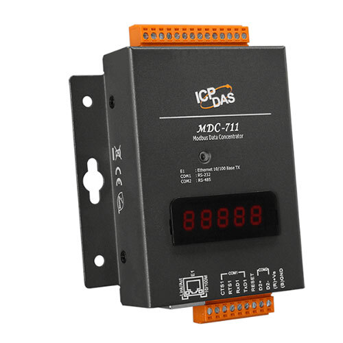 MDC-711 Modbus Data Concentrator with 1 x Ethernet and 1 x RS-232, 1 x RS-485 (RoHS)