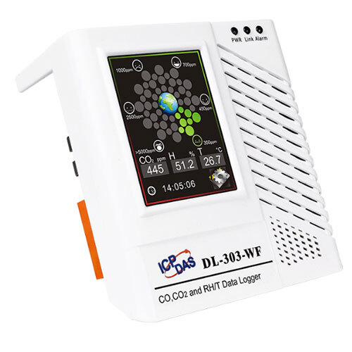DL-303-WF Remote CO CO2 Temperature Humidity Dew Point Data Logger with Safety Alarm (RS-485, Ethernet, PoE, Wi-Fi) (Asia Only)