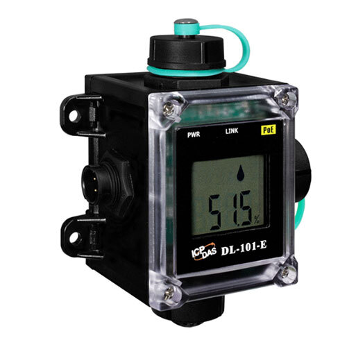 DL-101-E IP66 Remote Temperature and Humidity Data Logger with Safety Alarm (Ethernet, PoE)