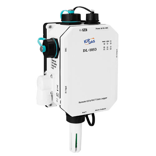 DL-1053 Remote O2 CO CO2 Temperature Humidity Dew Point Data Logger with Ethernet RS-485 and PoE