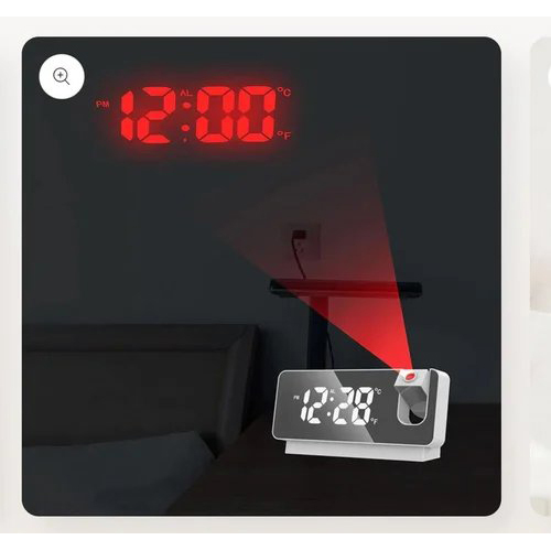 Mirror Projection Alarm Clock