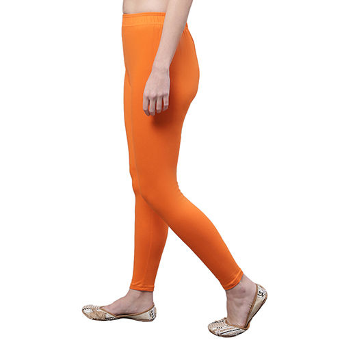 Orange Cotton Leggings