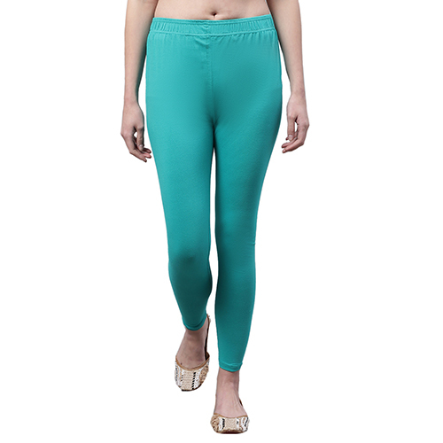 Turquoise Cotton Leggings