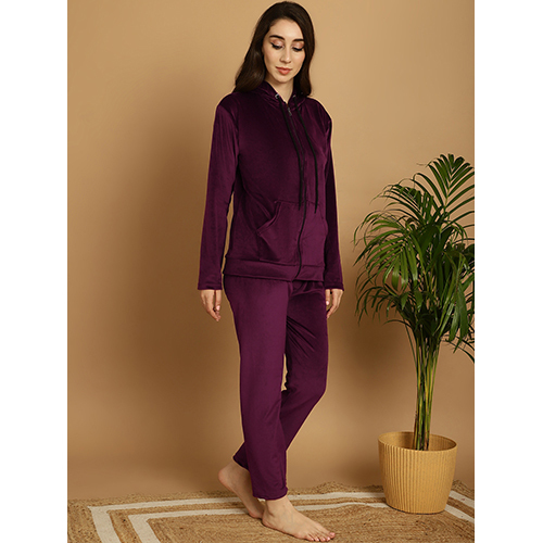 Purple Velvet Night Suit