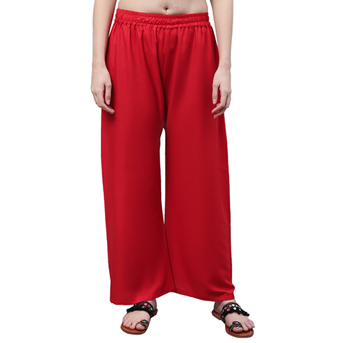 Red PLain Ladies Palazzo