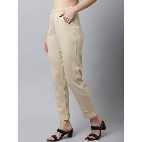 Beige Woollen Pant