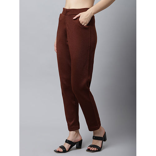 Washable Brown Woollen Pant