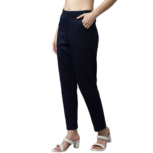 Dark Navy Woollen Kurti Pant